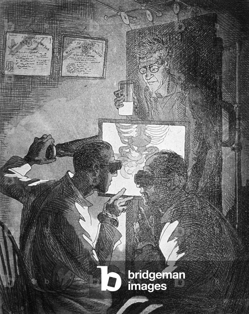 Le fluoroscope, 1926 (gravure)