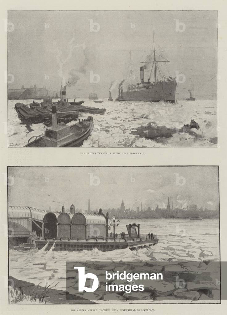Rivières gelées (litho)