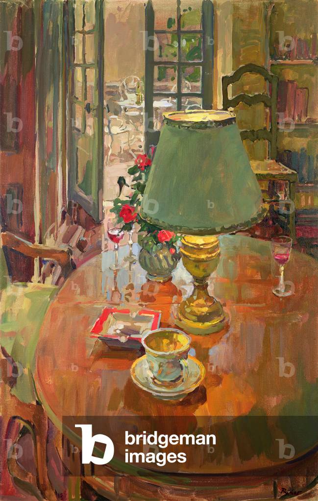 Tür zu Terrasse (Öl auf Leinwand)