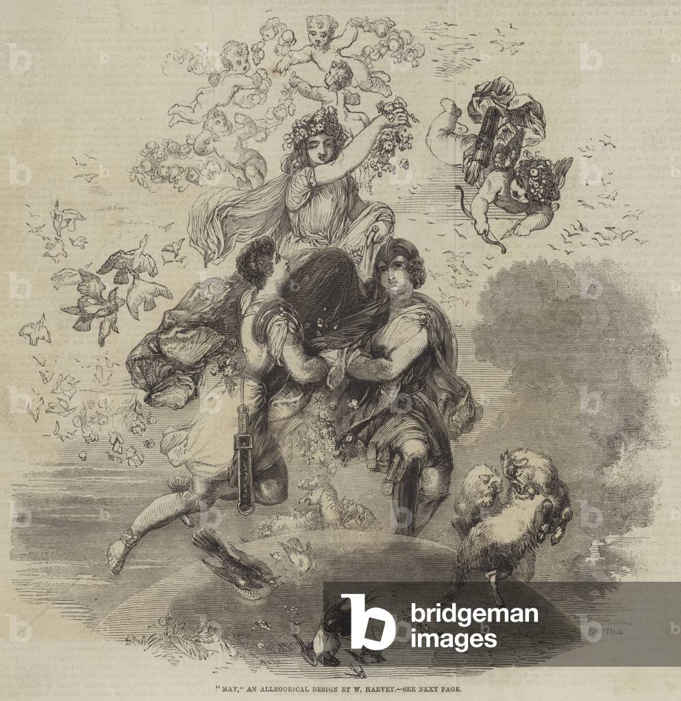 "„May“" 1859 von English School, b/w