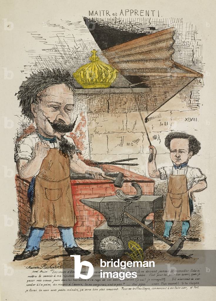 Caricatura francese - «Maitr et Apprenti».