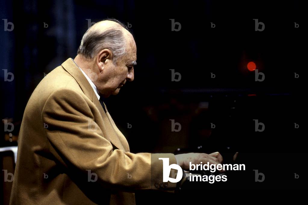 Image of Photography depicting Russian pianist at his piano 1912 1993 - Paris 1991 by Thierry Martinot