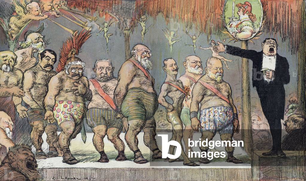 Immagine di Stampa "Il match di Versailles - Caricatura sulle elezioni presidenziali da "Il sorriso"" 1913 di 