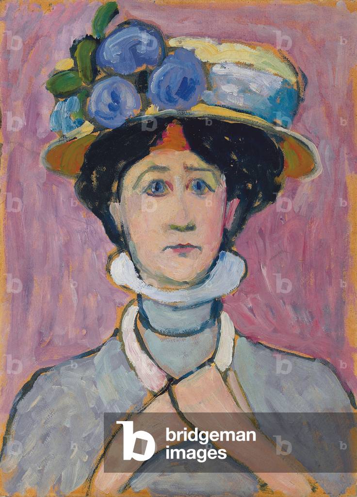 autoritratto con cappello, c. 1909 (olio su tavola)