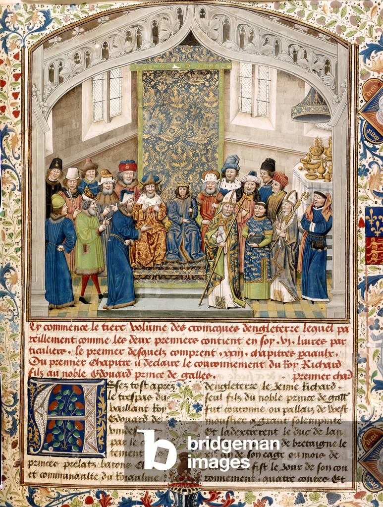 Richard II holding a court