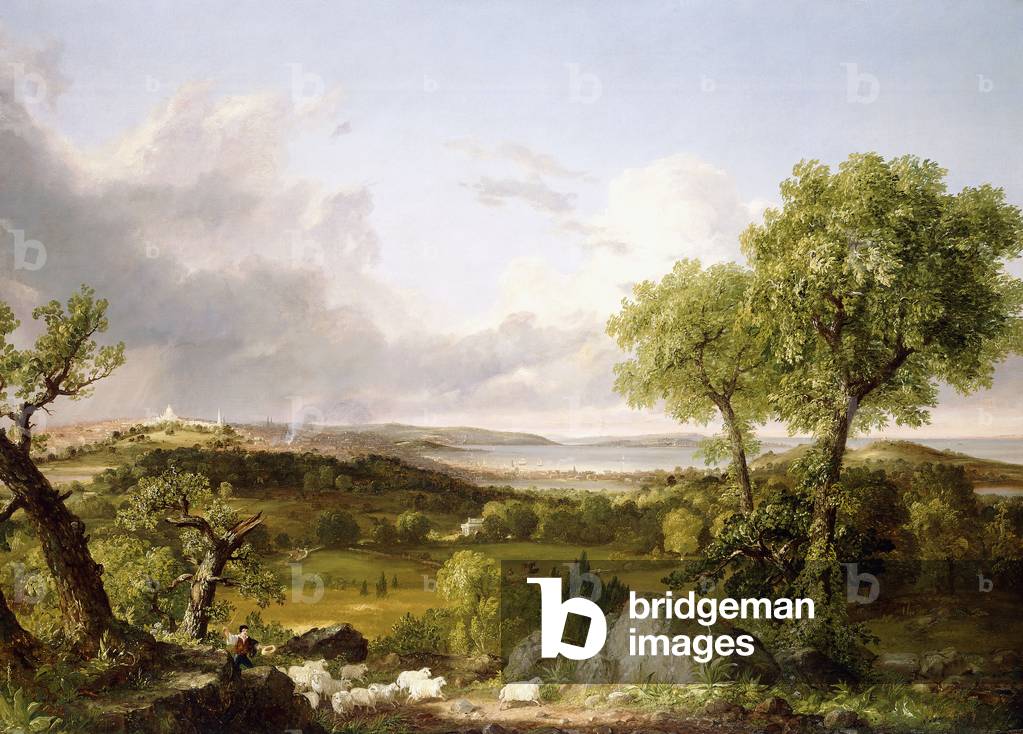 Veduta di Boston, (olio su tela)