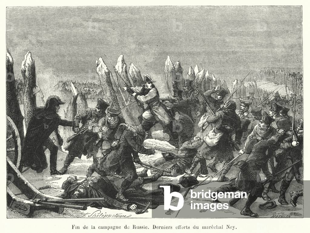 "Fin de la campagne de Russie" 1801 di French School