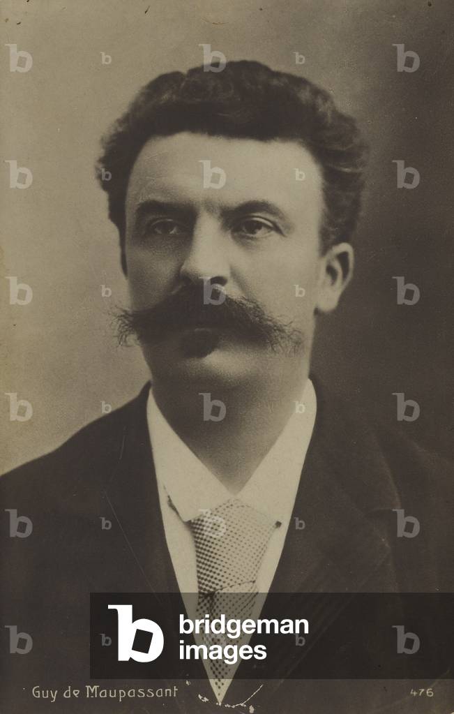 Guy de Maupassant, französischer Schriftsteller (s/w Foto)