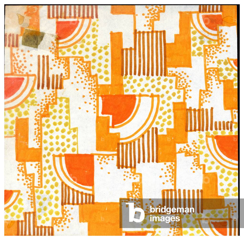 Image of Painting depicting Textile designs 1958 by Barry Daniels