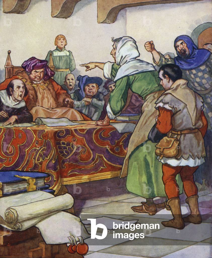 Illustration pour Le Pied Piper de Hamelin (couleur litho) par Thomas Heath Robinson