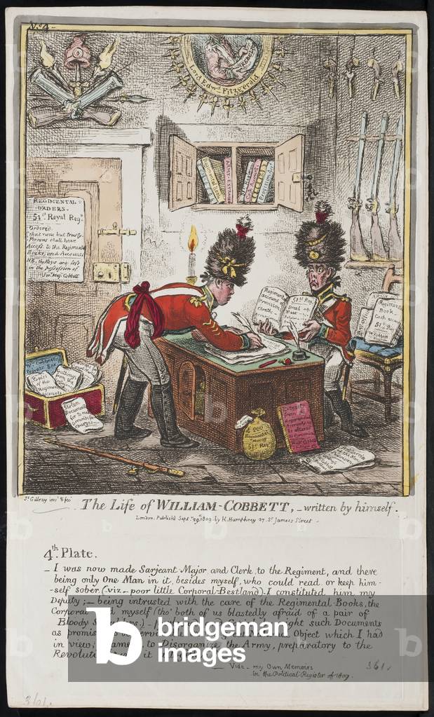 Image de Gravure représentant La vie de William Cobbett par James Gillray