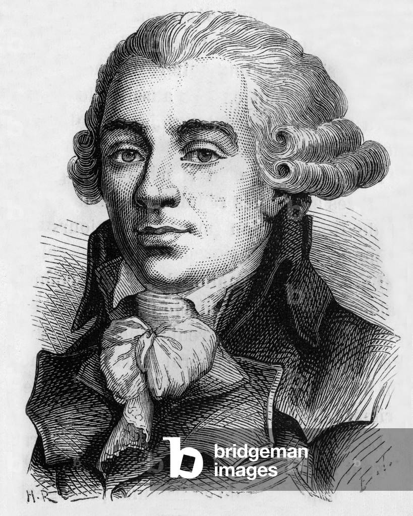 Image of Engraving depicting Vergniaud 1801 by French Artist, b/w