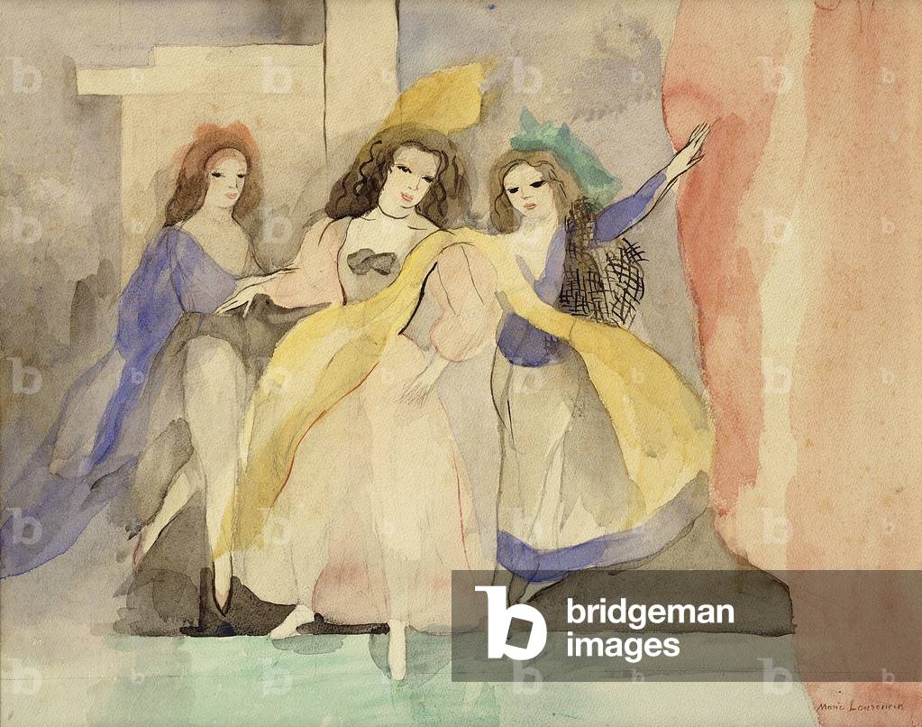 Bild von Zeichnung "Drei Tänzer; Les Trois Danseuses" von Marie Laurencin