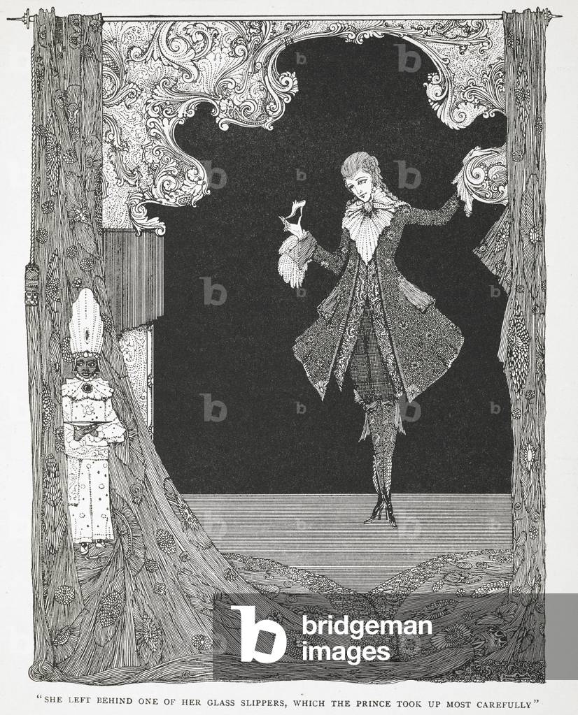 Image of Book depicting "She left behind one of her glass slippers by Harry Clarke