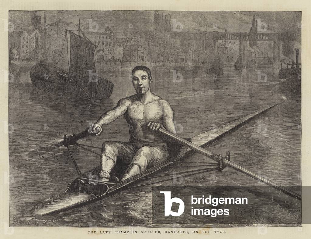 Le Late Champion Sculler par Sydney Prior Hall, b/w