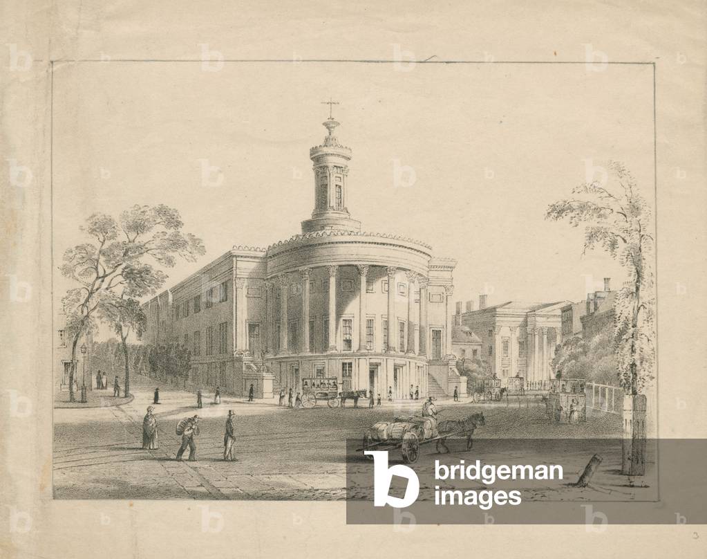 Bild von Druck "Merchants' Exchange", c.1850 von American School