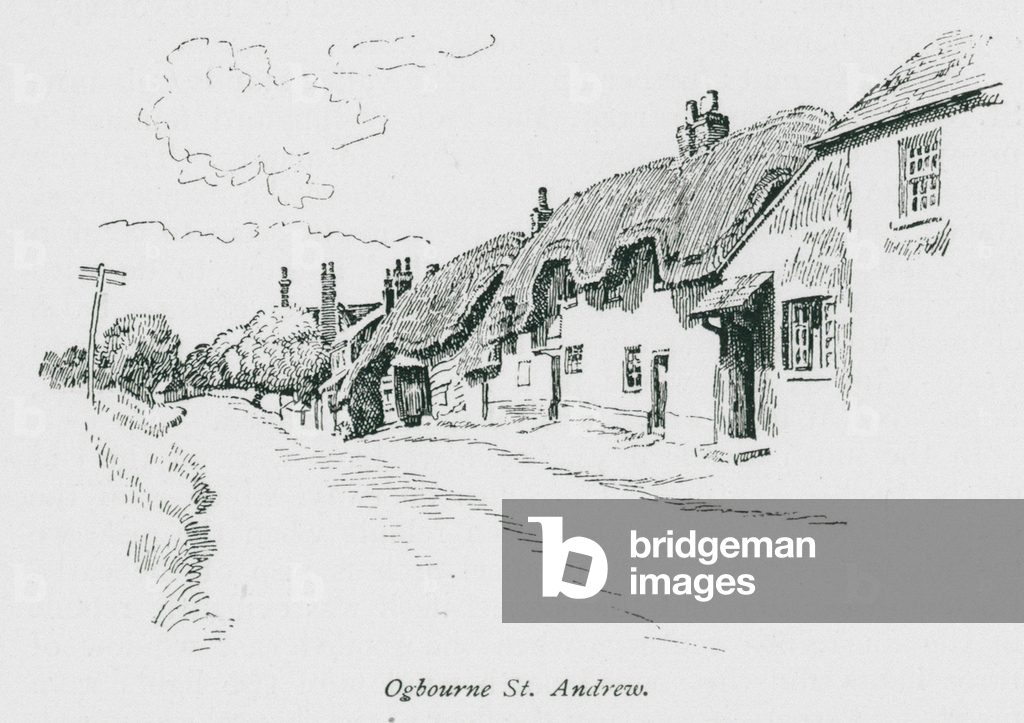 Immagine di Stampa "Ogbourne St Andrew (litografia)" 1901 di Nelly Erichsen
