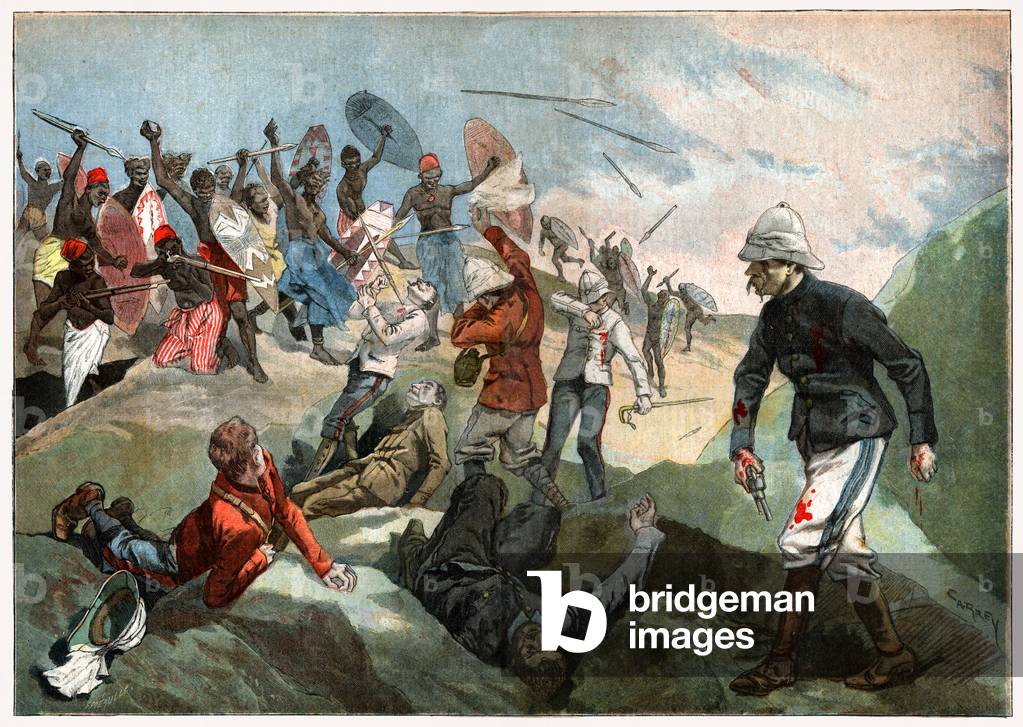 Immagine di Stampa "Battaglia nel Benin" 1897 di French School