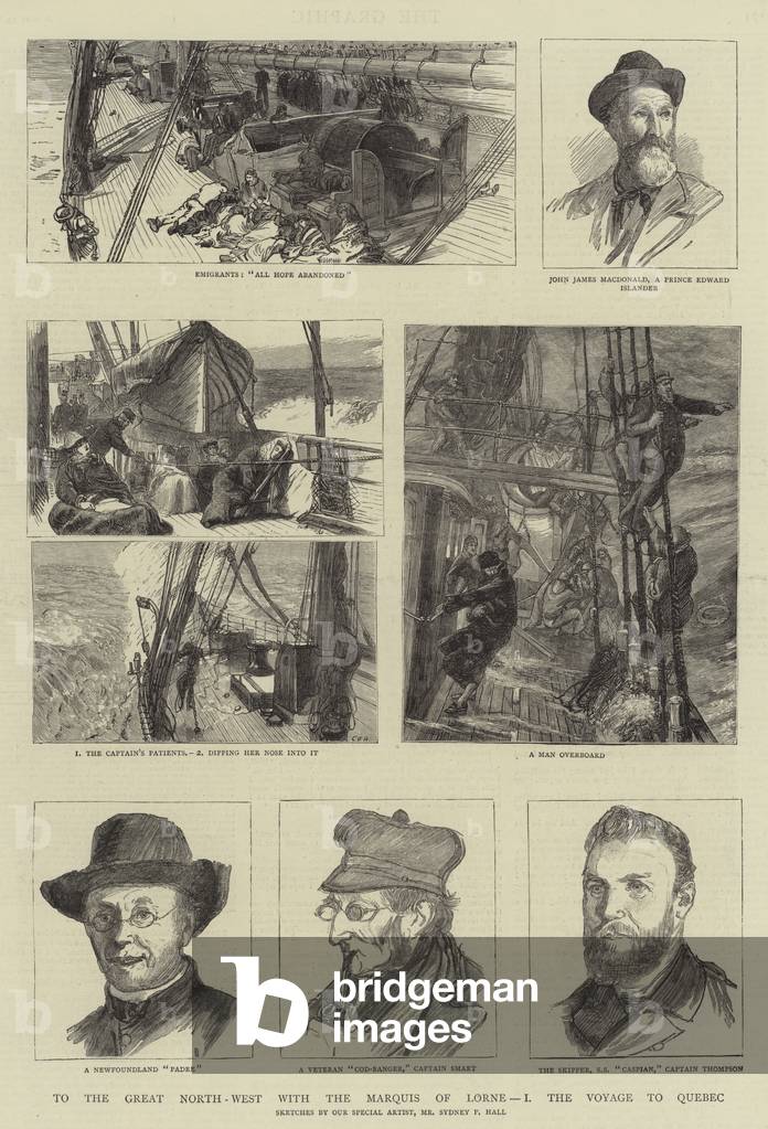 Nach dem Großen Nordwesten mit dem Marquis von Lorne, I, die Reise nach Quebec (Gravur)