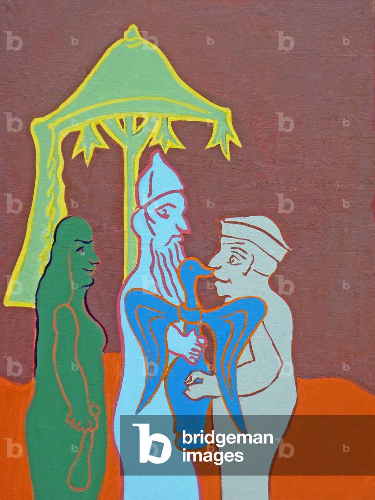 I generosi, Capitolo 5 da 'Zadig ou la Destinate' di Voltaire (1694-1778) (olio su tela)