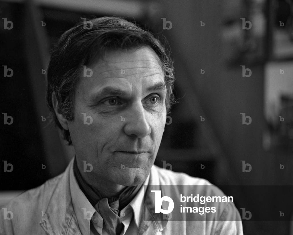 Image of Photography depicting German sculptor Dietrich-Mohr in his workshop in Paris by Gerald Bloncourt, b/w