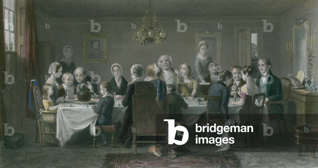 "Il budino di Natale (colore lito)" di Thomas Webster
