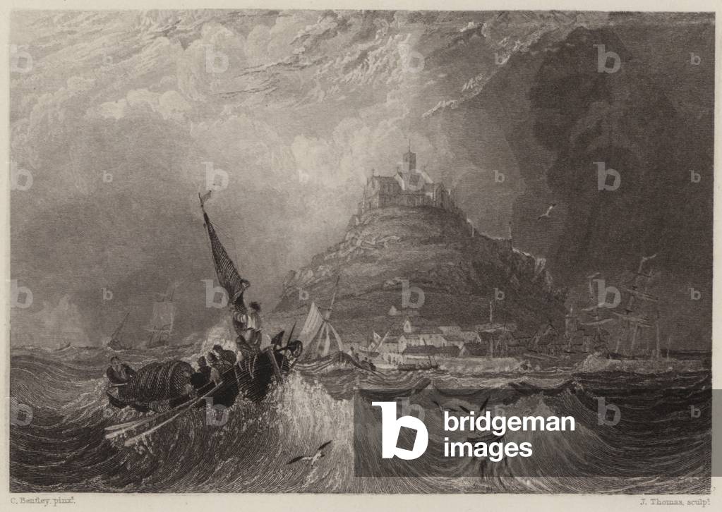 "St. Michael's Mount" 1801 von Charles Bentley