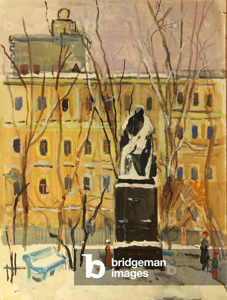 Gogol In esilio, 1980 (tempera su carta)