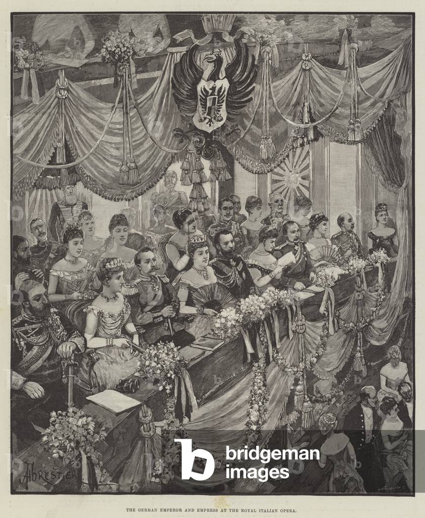 il tedesco imperatore e imperatrice al reale italiano Opera (incisione)