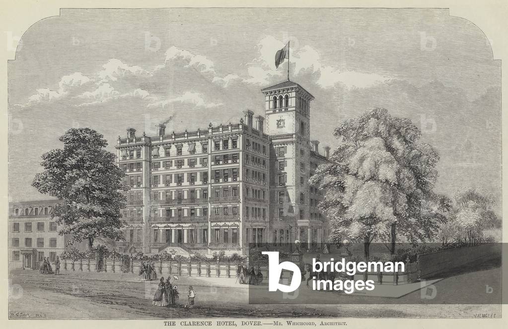 "The Clarence Hotel" von English School, b/w