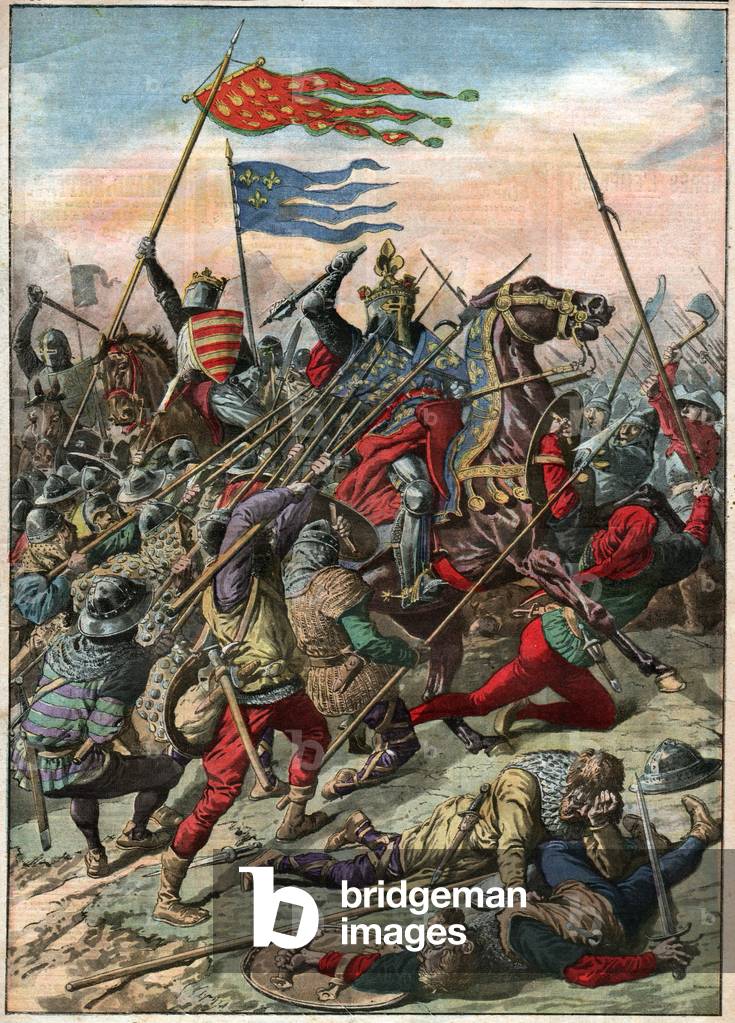 Immagine di Stampa "Battaglia di Bouvines" 1914 di French School