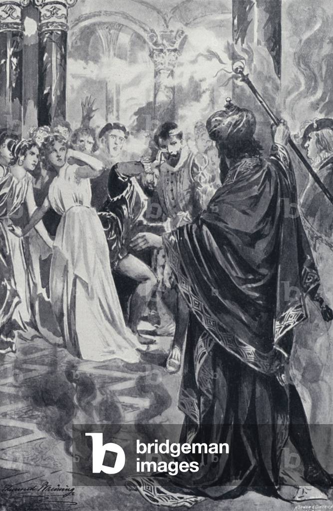 Immagine di Stampa "Illustrazione per Faust di Goethe (lito)" di Edmund Bruning