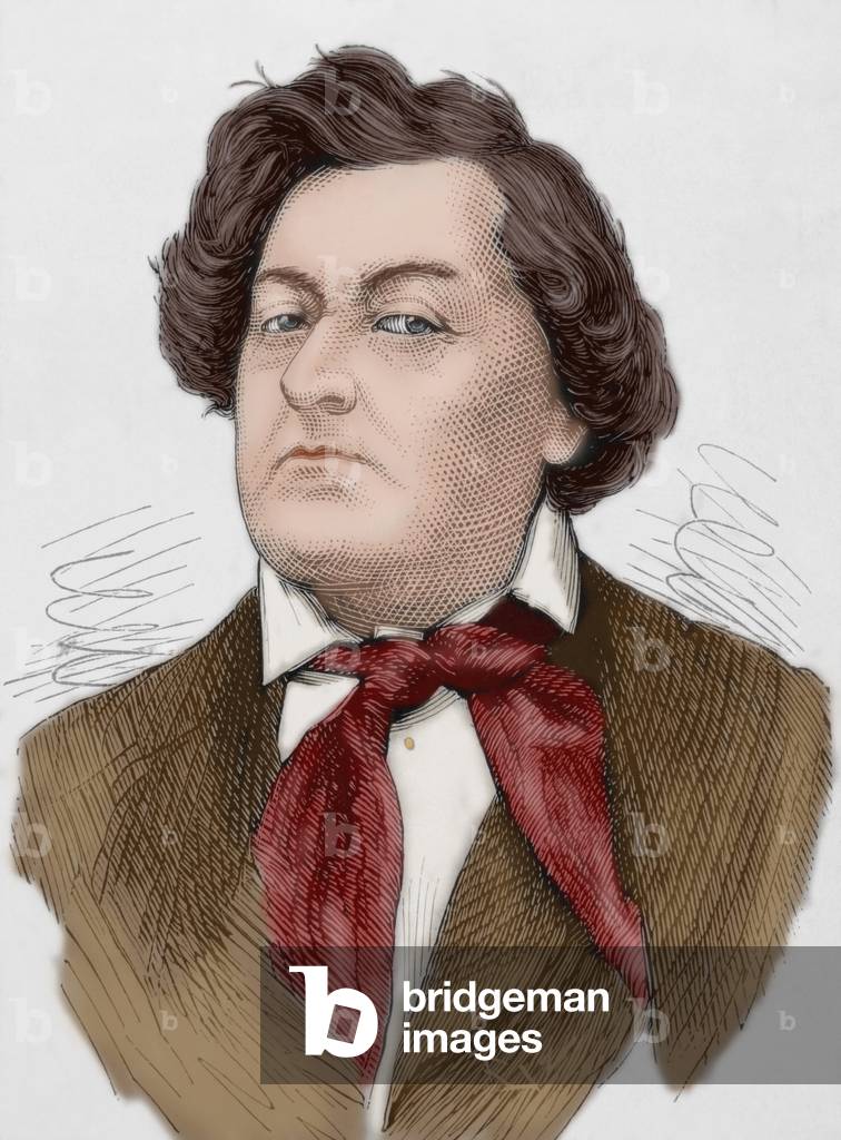 Frederick Lemaitre (1800-1876). Portrait. Gravure COULEE. France