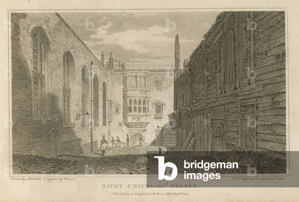"Savoia Chapel e Palazzo (incisione)" di Jacob Schnebbelie, b/w