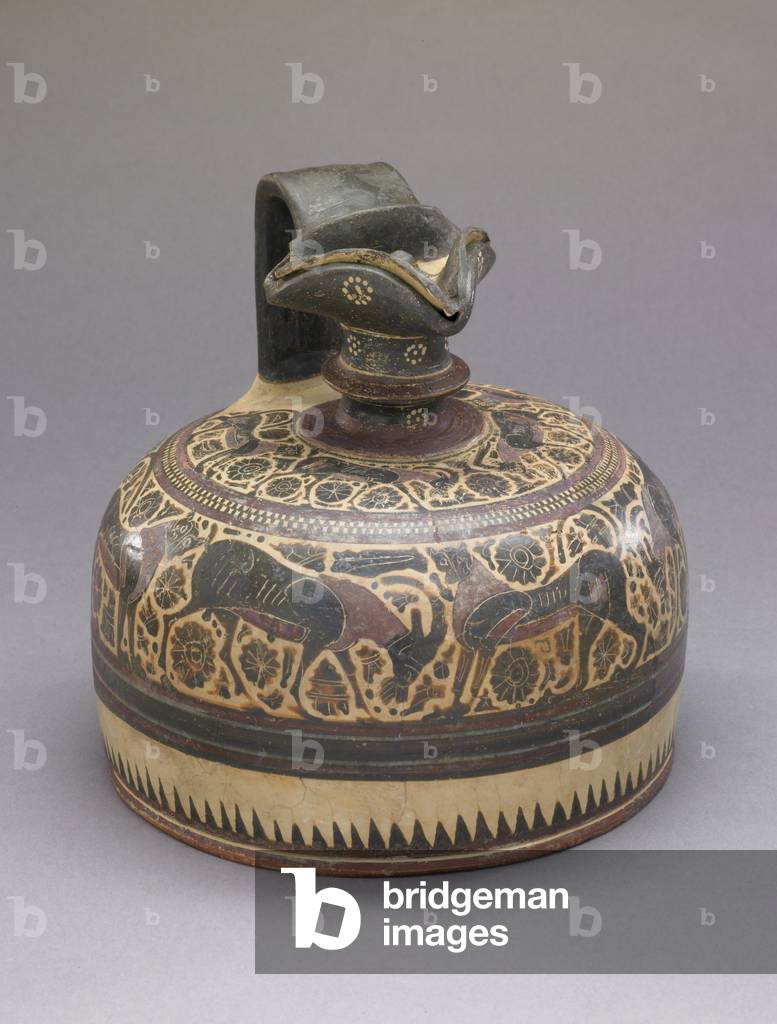 Oinochoe-Kanne mit Tierfries, 590-570 v. Chr. (Keramik)