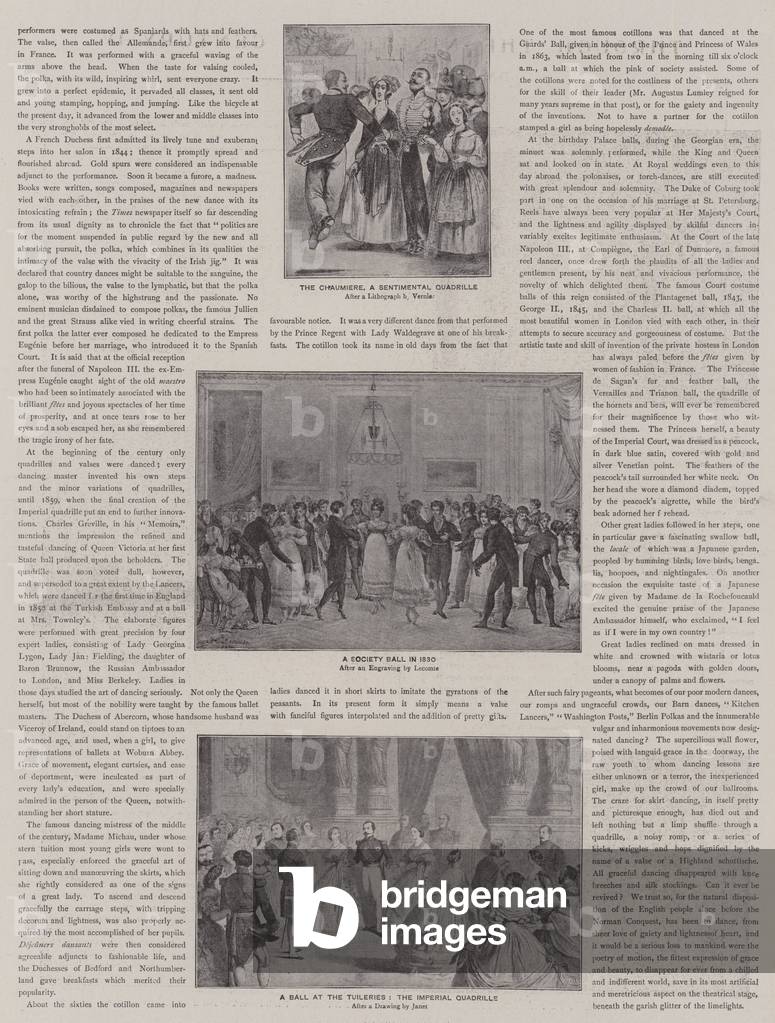 Image of Print depicting Dancing and Dancers (litho) 1801 by French Artist