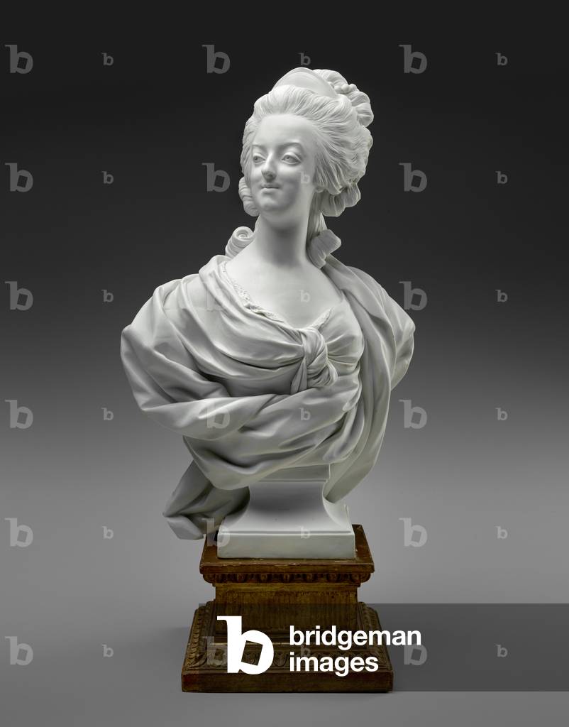 Büste von Marie-Antoinette (eines von einem Paar), um 1785 (Porzellan)