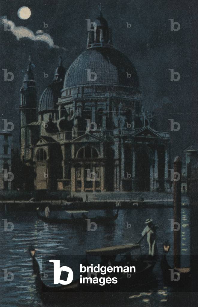 Santa Maria della Salute (colour litho) by Italian Artist