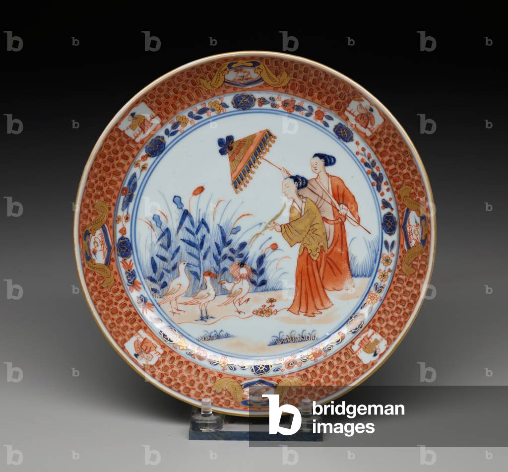 "Piatto con motivo «The Parasol Ladies» (porcellana)" di Chinese School