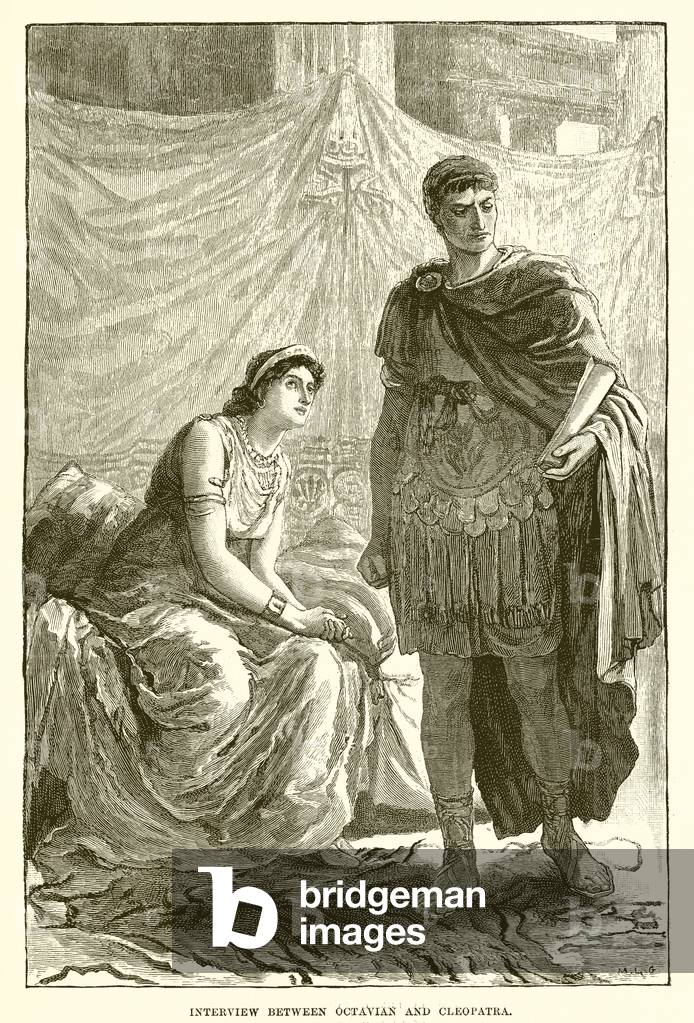 Intervista tra Ottaviano e Cleopatra (incisione)
