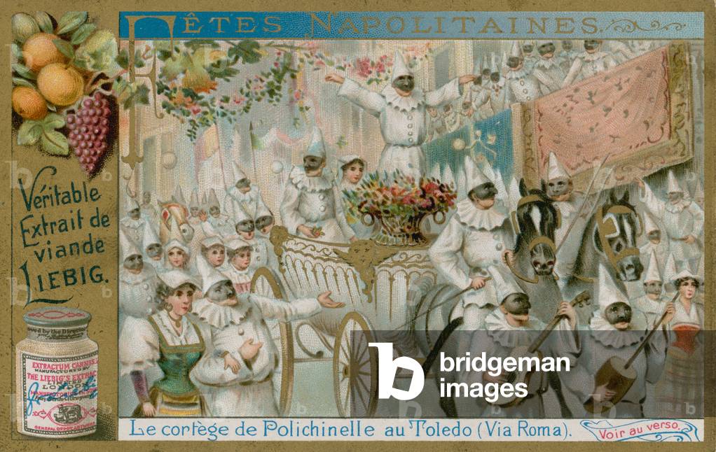 Die Prozession von Pulcinella (Chromolitho)