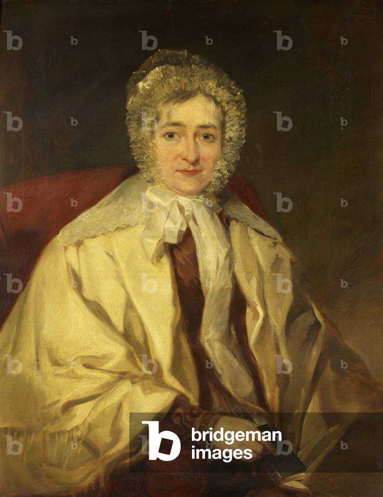 Image of Painting depicting Mary Ann Cox 1840 by James Curnock, b/w