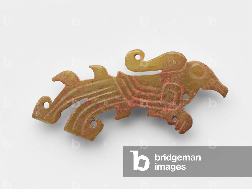 Anhänger in Form eines Vogels, um 1050-c.950 v. Chr. (Jade, Nephrit)