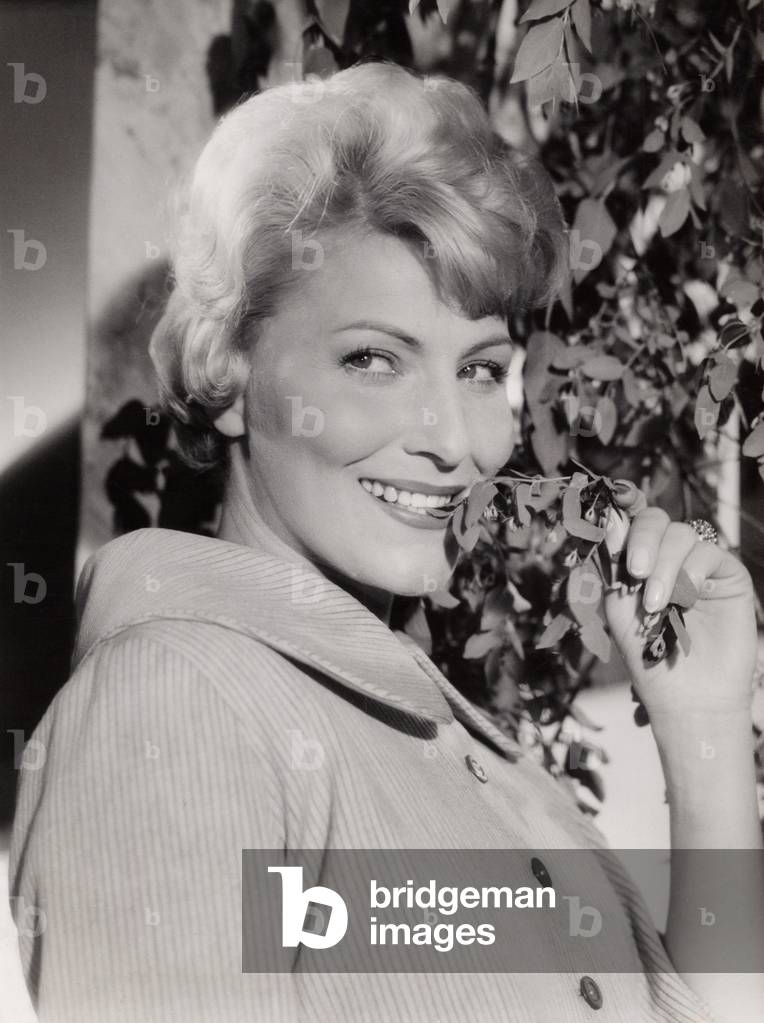 L'attrice cinematografica tedesca Winnie Markus, Germania intorno al 1959 (foto in b/n)