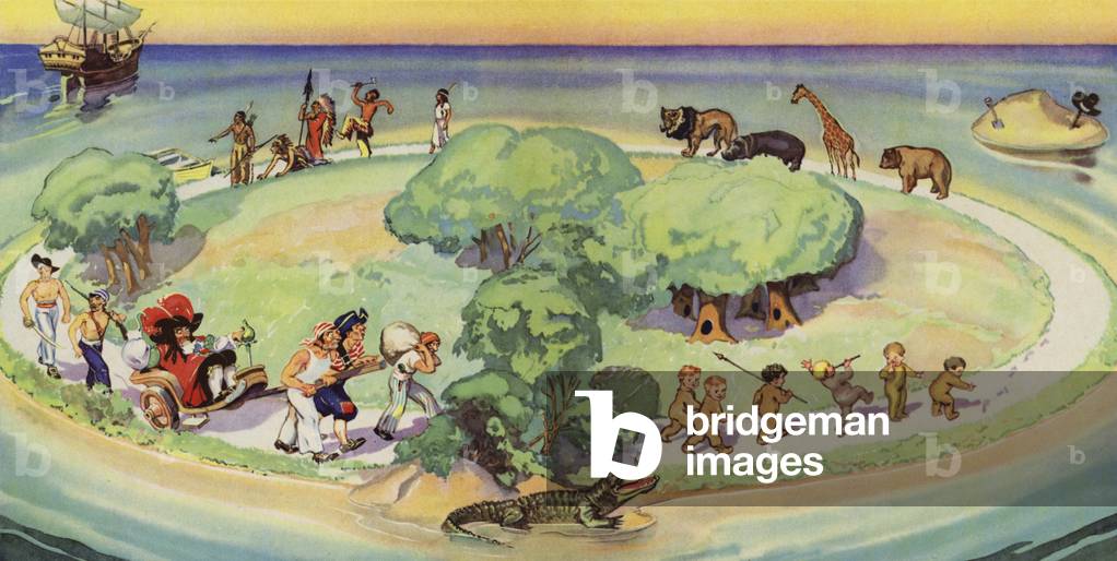 Illustration for The Peter Pan Story Picture Book (colour litho)