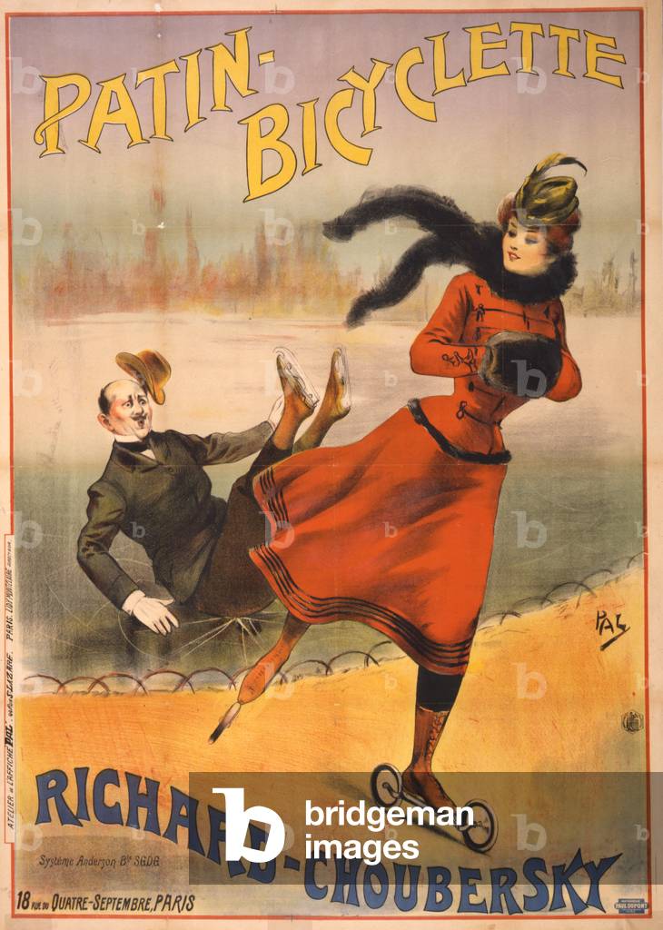 Patin-Fahrrad - Richard-Choubersky, 1890 (Chromolithographie)