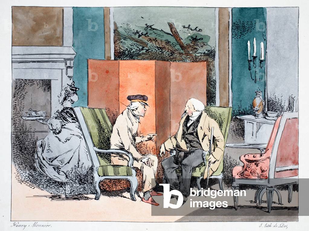 Je n'aime pas les epinards, c.1828 (lito colorato a mano)