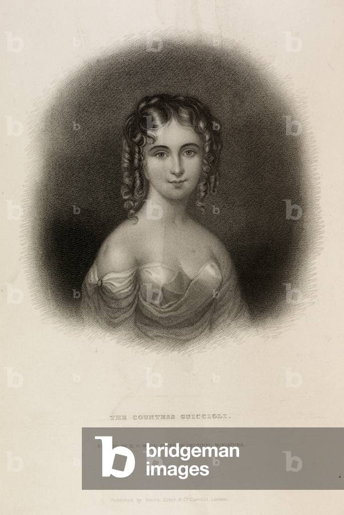 The Countess Teresa Guiccioli (1800 - 1873). The mistress of Lord Byron., b/w