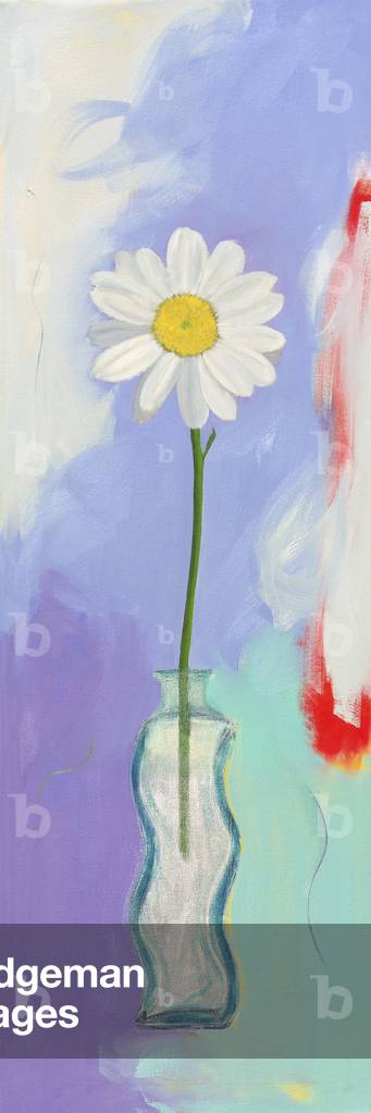 Grande Marguerite blanche 2006 Patricia Brown (20e C. américaine) Huile Collection privée