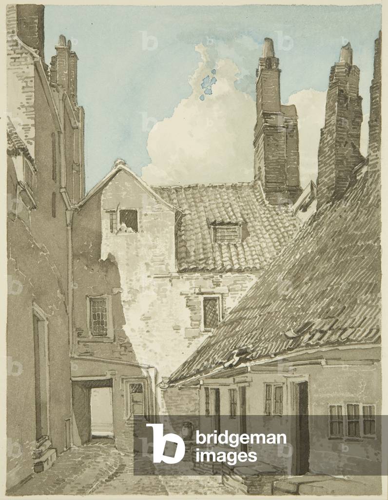 Spencer Almshouses, Mead di Lewin (matita & w/c su carta)